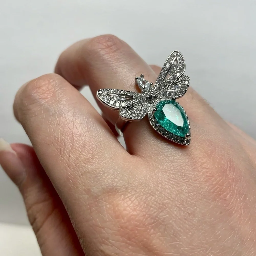 Dragonfly statement ring